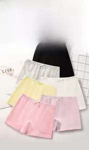Short de sécurité en coton pour filles en six couleurs macaron avec détails de nœuds
