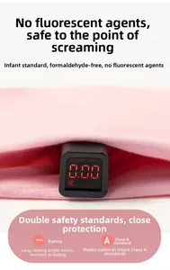 Détail du tissu rose sans agent fluorescent et de sécurité classe A pour enfants