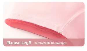 Détail du short de sécurité rose pour fille avec couture douce et jambes amples