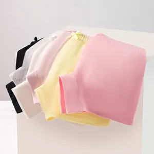 Lot de 5 shorts de sécurité pour filles en coton doux multicolore avec petits nœuds