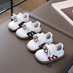 Kleinkind Cartoon Große Augen Sneaker Rutschfest Weiche Sohle Lauflernschuhe Kunstleder Lässige Sportschuhe Für Jungen Mädchen