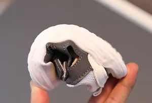 Close-up showing the high flexibility and soft sole of toddler closed-toe sandals