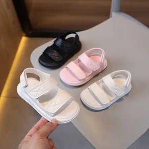 Sandali Estivi per Bambini Suola Morbida Scarpe da Spiaggia per Neonati in Pelle Sintetica con Chiusura a Strappo Stile Coreano