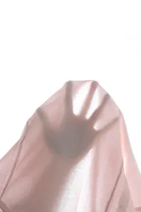Macro shot of breathable bamboo fiber fabric in soft pink for baby bodysuit garment