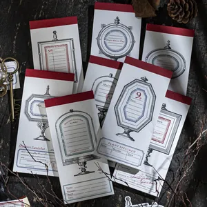 Vintage Specimen Frame Opengewerkte Memo Pads Wit Kraftpapier Decoratief Scrapbook Materiaal Voor Journaling DIY Retro Kunst