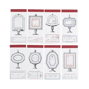 Vintage briefpapierset met plantenspecimen-catalogus en retro frames voor creatieve DIY