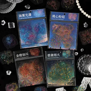 Lot de stickers décoratifs feu d'artifice Fantôme Sombre en quatre couleurs vibrantes