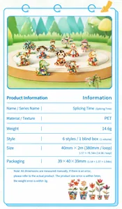 Detail showing PET decorative tape specifications with hand-drawn patchwork pattern for DIY