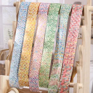 Set di 6 nastri adesivi PET decorativi con motivi a trama intrecciata per scrapbooking