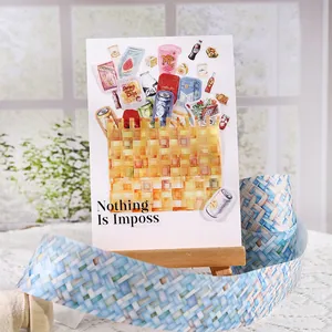 Set artistico di nastri PET e adesivi con trame intrecciate per decorazione di diari