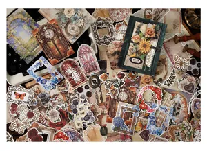 Papier de scrapbooking vintage avec 200 pièces de motifs de fleurs et de papillons