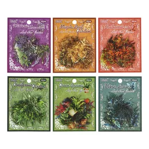 Leaf Garden series 20pcs botanical stickers in 6 vintage plant theme styles
