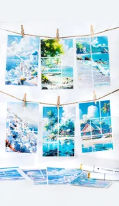 Détail d'autocollants aquarelle sur le voyage urbain avec paysages urbains sur une corde