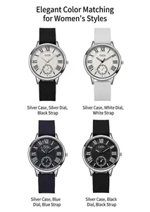 Detailansicht der GEDI Quarzuhren-Kollektion mit Lederarmbändern und römischen Zifferblättern