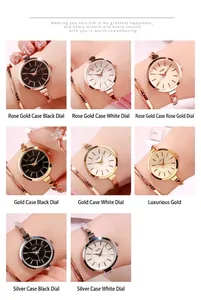 Griglia dettagliata con eleganti orologi a bracciale GEDI da donna in varie combinazioni