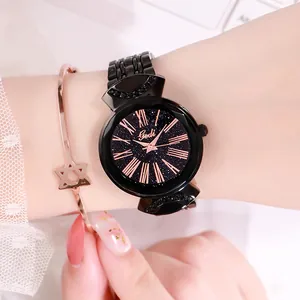 Gedi starry sky watch with rose gold Roman numerals and matching star bracelet