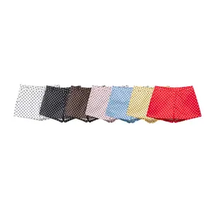 Women's polka dot high-waisted shorts set available in seven vibrant summer colors