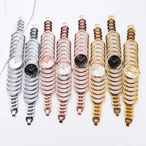 Collezione di orologi Gedi con cinturino metallico traforato in oro e argento elegante