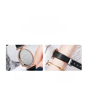 Détail du boîtier arrière en acier inoxydable étanche et du bracelet en cuir de la montre