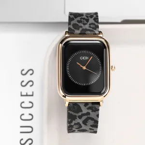 Women Fashion Square Dial Quartz Watch With Silicone Strap Waterproof Minimalist Elegant Lady Wristwatch Jewelry Gift