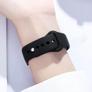 Minimalist black silicone square quartz watch for women worn on wrist with clean aesthetics