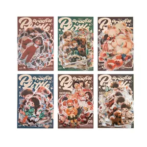 Kawaii anime PET stickers set for journaling, Paradise Little series by Yan Ji