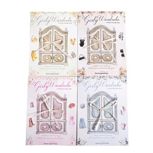 Kantoorartikelen notebooks uit de garderobeserie met strikken, set van 4 stuks