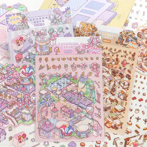 Creative Capybara miniature landscape stickers for DIY scrapbooking decoration