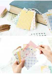 Detail verschiedener Dekopapier Karten für Scrapbooking mit ästhetischen Texturen