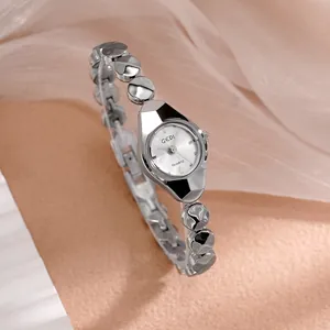 Montre Bracelet Mode GEDI Petit Cadran Rond Élégant pour Femme Montre à Quartz Étanche en Alliage Montre Bijou