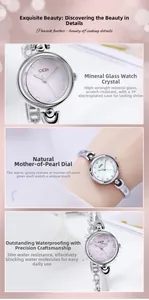 Detalle macro del reloj de cuarzo GEDI con cristal mineral y textura de IP