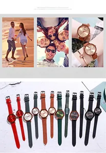Detailed close-up showing GEDI women's quartz watch collection with various strap colors