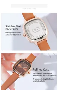 Makroaufnahme der GEDI Uhr mit Edelstahlgehäuseboden und Details der IP-Beschichtung