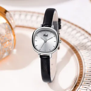 Elegante Damen Quarzuhr Minimalistische Sonnenschliff Zifferblatt Wasserdicht Legierung Gehäuse Kunstleder Armband Lässige Mode Armbanduhr Geschenk