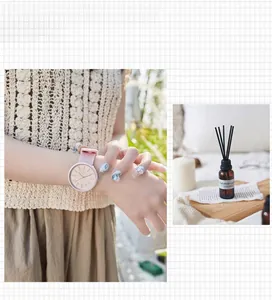 Detailed view of pink silicone watch worn on wrist with youthful energy aesthetic
