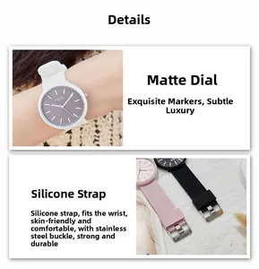 Detail view of GEDI silicone watch strap with stainless steel buckle in various colors