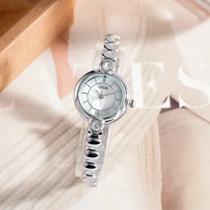 Orologio da donna argento con quadrante in madreperla e bracciale di strass