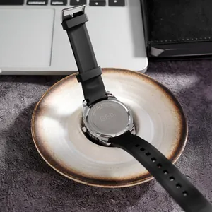 GEDI minimalist candy-colored sports watch with black silicone strap and steel back