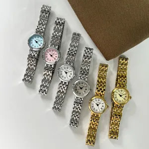 Elegant GEDI women's quartz watch with stainless steel five-link band and Roman numerals