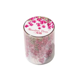 Bougainvillea washi tape uit de Mountain Vines serie voor DIY journal decoratie