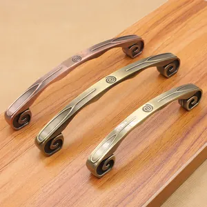 Antique zinc alloy furniture handles in bronze finishes for cabinets and drawers