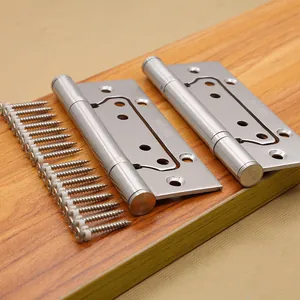4 inch thick stainless steel butterfly door hinges with mounting screws set