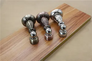 Zinc alloy magnetic door stops in antique bronze, red copper, and brushed silver finishes