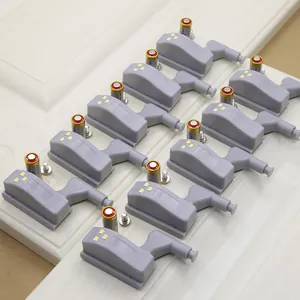 10er-Set graue LED-Schrank-Scharnierleuchten inklusive Batterien und Befestigungsschrauben