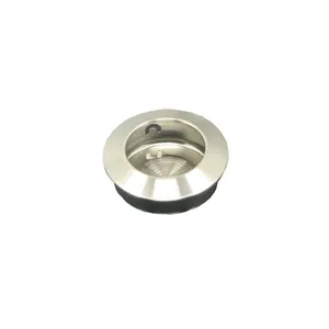 Maniglia a incasso rotonda da 33 mm in acciaio inox spazzolato per mobili moderni