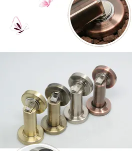 Detailed comparison of four color finishes for magnetic zinc alloy cylindrical door stops