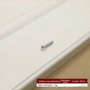 Detail view of M4x20mm stainless steel cross screw with diameter and weight parameters