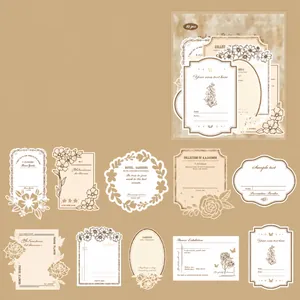 Detailed view of vintage hollowed-out floral paper notes for scrapbooking and decoration
