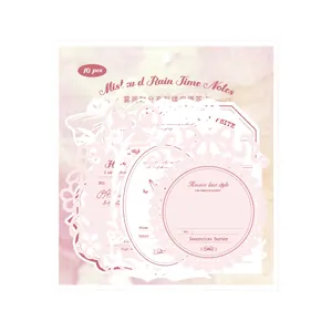Mist and Rain Time Notes Rococo lace style cutout paper for scrapbooking 10 pcs set