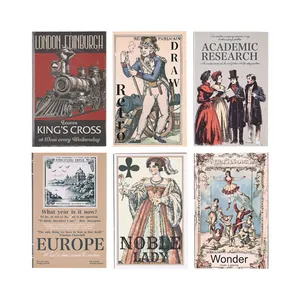 Set di carta vintage stile europeo con 6 temi retrò per decorazione scrapbooking